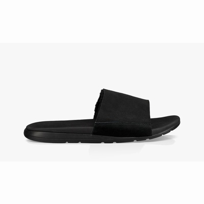 Chinelos UGG Xavier Twinface Slide Homem Pretas | PT-DCMKW